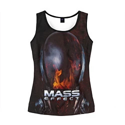 Майка-безрукавка женская Mass Effect, цвет: 3D-черный