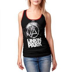 Майка-безрукавка женская Linkin Park, цвет: 3D-красный — фото 2
