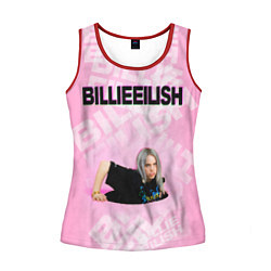 Майка-безрукавка женская Billie Eilish: Pink Mood, цвет: 3D-красный