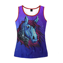 Майка-безрукавка женская Retrowave Neon Horse, цвет: 3D-красный