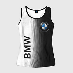 Майка-безрукавка женская Black and White BMW, цвет: 3D-черный