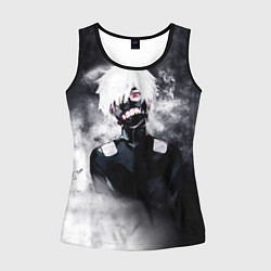 Майка-безрукавка женская Токийский Гуль в Дыму Tokyo Ghoul Smoke, цвет: 3D-черный