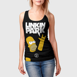 Майка-безрукавка женская LINKIN PARK ГОМЕР СИМПСОН, SIMPSONS, цвет: 3D-черный — фото 2