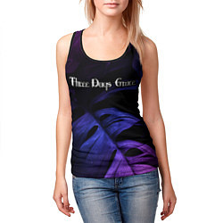 Майка-безрукавка женская Three Days Grace Neon Monstera, цвет: 3D-черный — фото 2