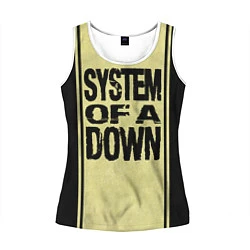 Майка-безрукавка женская System of a Down: 5 Album Bundle, цвет: 3D-белый