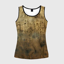 Майка-безрукавка женская Древний папирус, цвет: 3D-черный