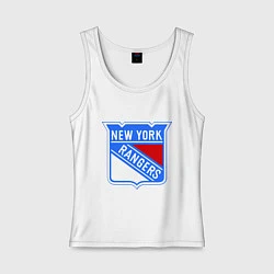 Майка женская хлопок New York Rangers, цвет: белый