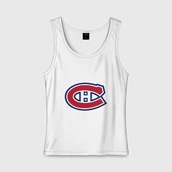 Майка женская хлопок Montreal Canadiens, цвет: белый