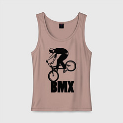 Майка женская хлопок BMX 3, цвет: пыльно-розовый