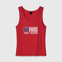 Майка женская хлопок Paris Saint-Germain - New collections, цвет: красный