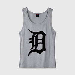 Майка женская хлопок Detroit Tigers, цвет: меланж