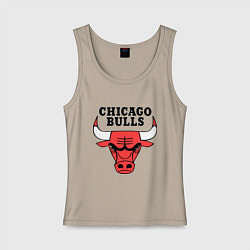 Майка женская хлопок Chicago Bulls, цвет: миндальный