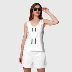 Майка женская хлопок FC Juventus: Italy, цвет: белый — фото 2