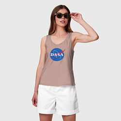 Майка женская хлопок NASA: Dasa, цвет: пыльно-розовый — фото 2