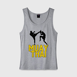 Майка женская хлопок Muay Thai, цвет: меланж