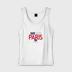 Майка женская хлопок PSG We Are Paris 202223, цвет: белый