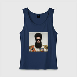 Майка женская хлопок Борат диктатор Z, цвет: тёмно-синий