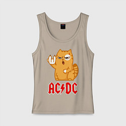 Женская майка ACDC rock cat