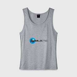 Майка женская хлопок Virgin Galactic logo, цвет: меланж