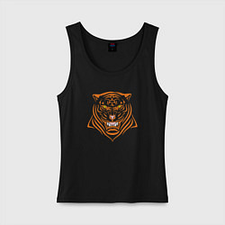 Майка женская хлопок Orange Tiger, цвет: черный