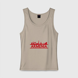 Женская майка Armenia in Red