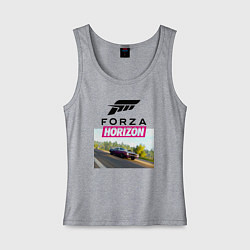 Майка женская хлопок Forza Horizon 5 Plymouth Barracuda, цвет: меланж