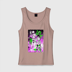 Майка женская хлопок Инструктор и ученица, цвет: пыльно-розовый