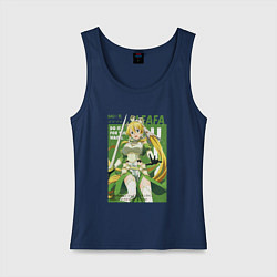 Майка женская хлопок Leafa art Мастера меча онлайн, цвет: тёмно-синий