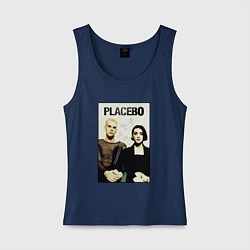 Майка женская хлопок Placebo рок-группа, цвет: тёмно-синий