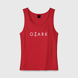 Майка женская хлопок Ozark white logo, цвет: красный