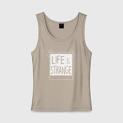 Майка женская хлопок Life Is Strange - games, цвет: миндальный