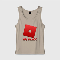 Женская майка ROBLOX логотип красный градиент