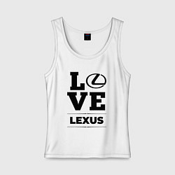 Майка женская хлопок Lexus Love Classic, цвет: белый