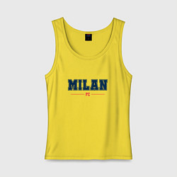 Майка женская хлопок Milan FC Classic, цвет: желтый