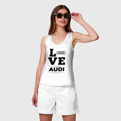 Майка женская хлопок Audi Love Classic, цвет: белый — фото 2