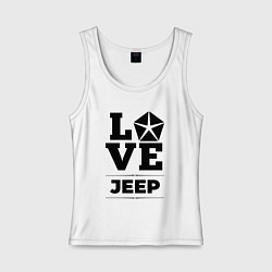 Майка женская хлопок Jeep Love Classic, цвет: белый