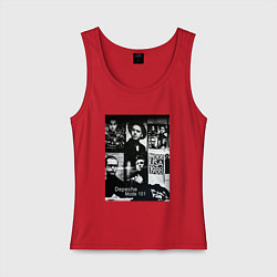 Майка женская хлопок Depeche Mode 101 Vintage 1988, цвет: красный