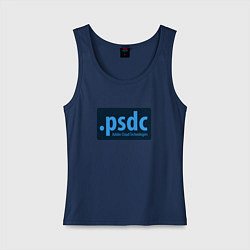 Майка женская хлопок Adobe Cloud Technologies PSDC - Полный Пипец, цвет: тёмно-синий
