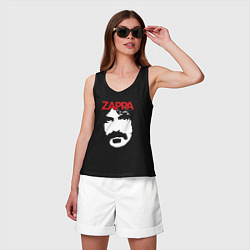 Майка женская хлопок Frank Zappa, цвет: черный — фото 2