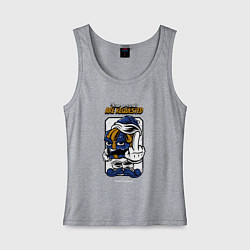 Майка женская хлопок Your presents are requested, цвет: меланж