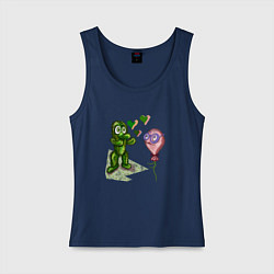 Майка женская хлопок Запретная любовь, цвет: тёмно-синий