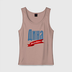 Майка женская хлопок Дина - limited edition, цвет: пыльно-розовый