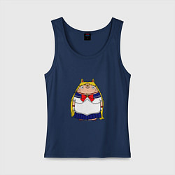 Майка женская хлопок Totoro Sailor Moon, цвет: тёмно-синий