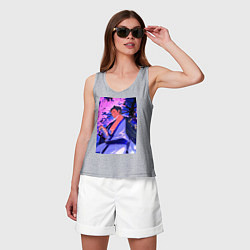 Майка женская хлопок Зоро красавец, цвет: меланж — фото 2