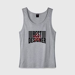 Майка женская хлопок Best designer и линии, цвет: меланж