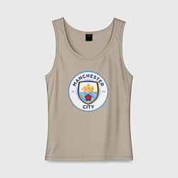 Майка женская хлопок Manchester City FC, цвет: миндальный