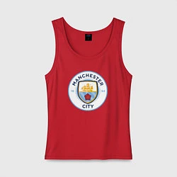 Майка женская хлопок Manchester City FC, цвет: красный