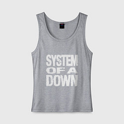 Майка женская хлопок SoD - System of a Down, цвет: меланж