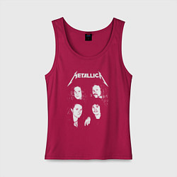 Майка женская хлопок Metallica band, цвет: маджента