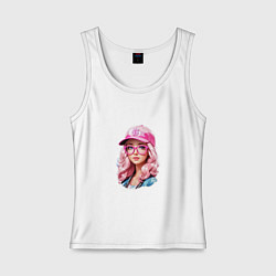 Женская майка Барби в кепке